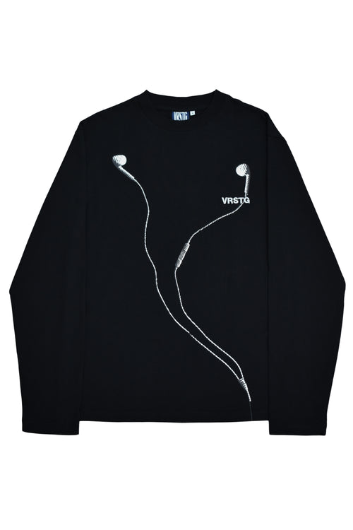 Wired Earbuds Longsleeve - Black