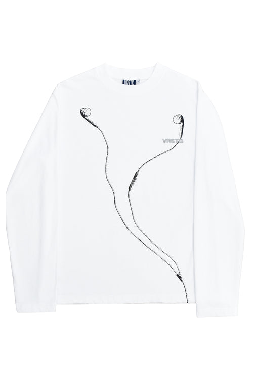 Wired Earbuds Longsleeve - White