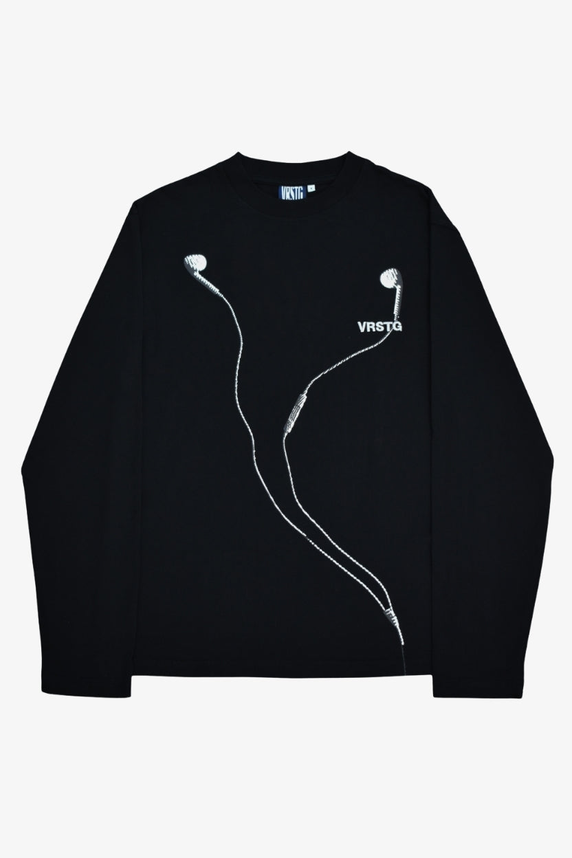 Wired Earbuds Longsleeve - Black