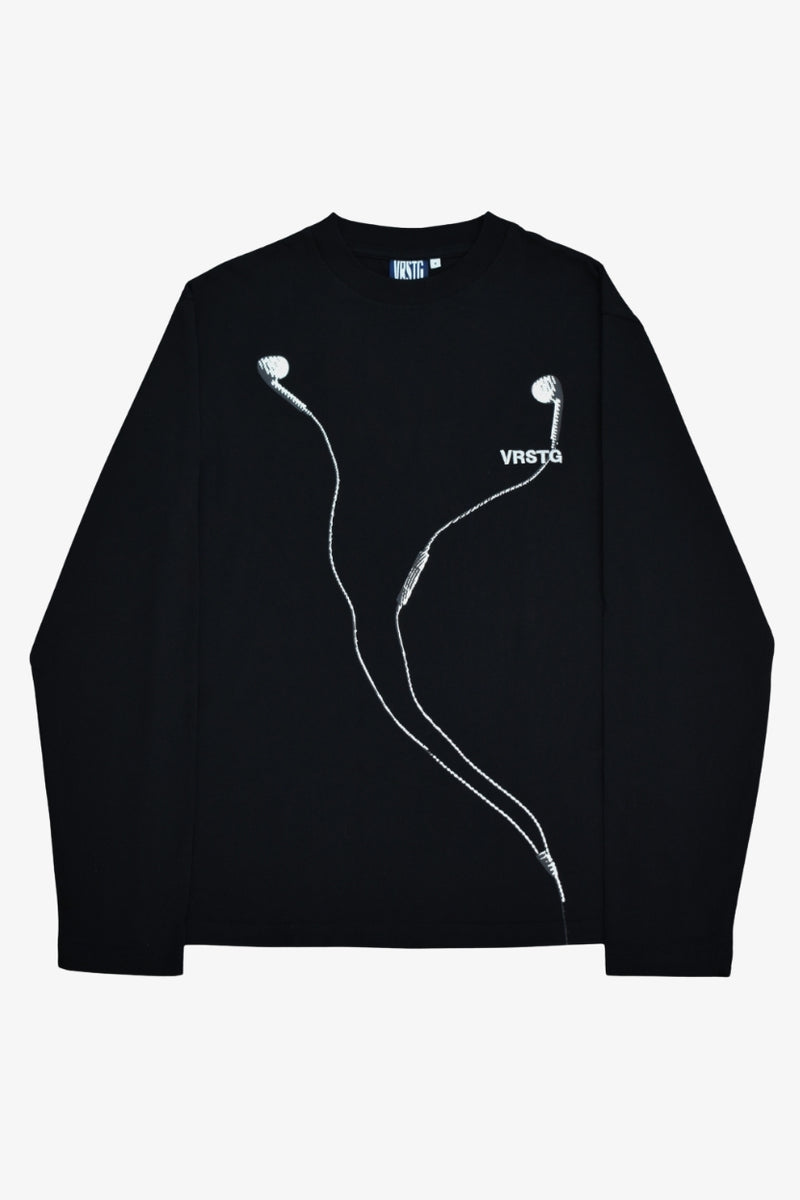 Wired Earbuds Longsleeve - Black